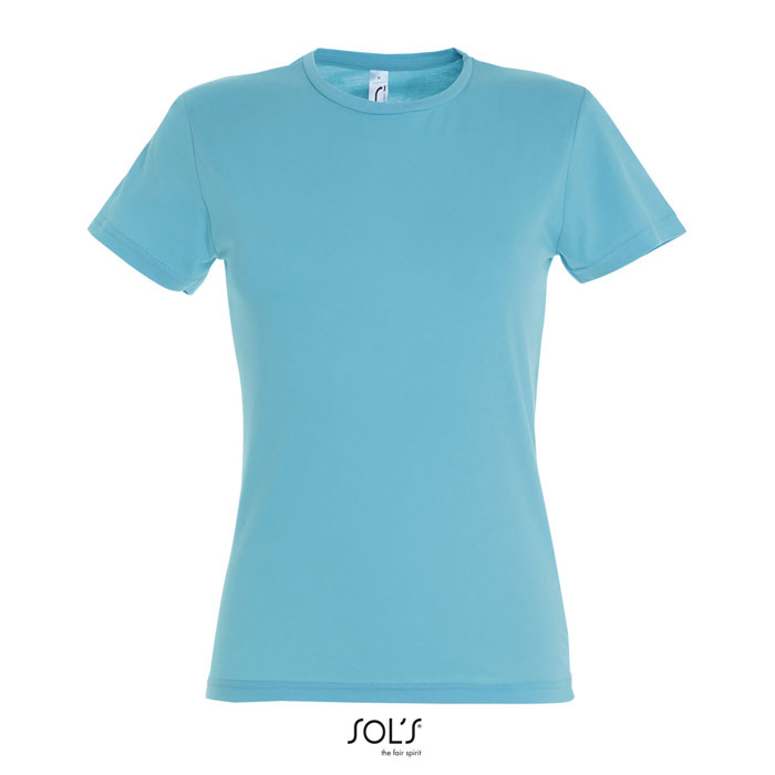 Tshirt femme personnalisé jersey 150g - MISS bleu atoll